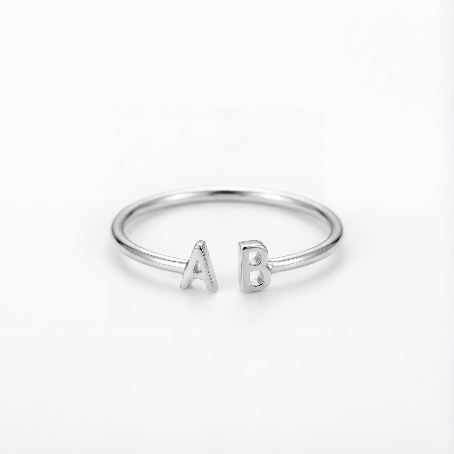 Verstelbare Initialen Ring "Double Monogram"