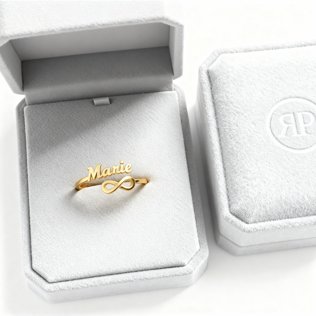Verstelbare Naam Ring "Eeuwige Band"
