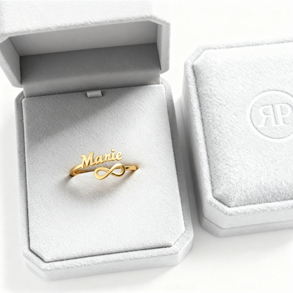 Verstelbare Naam Ring "Eeuwige Band"