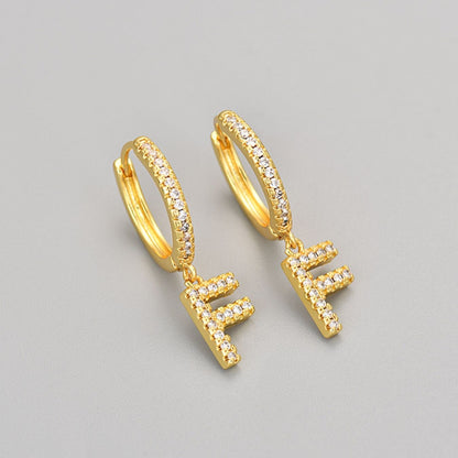 Oorbellen met initialen "Crystal"