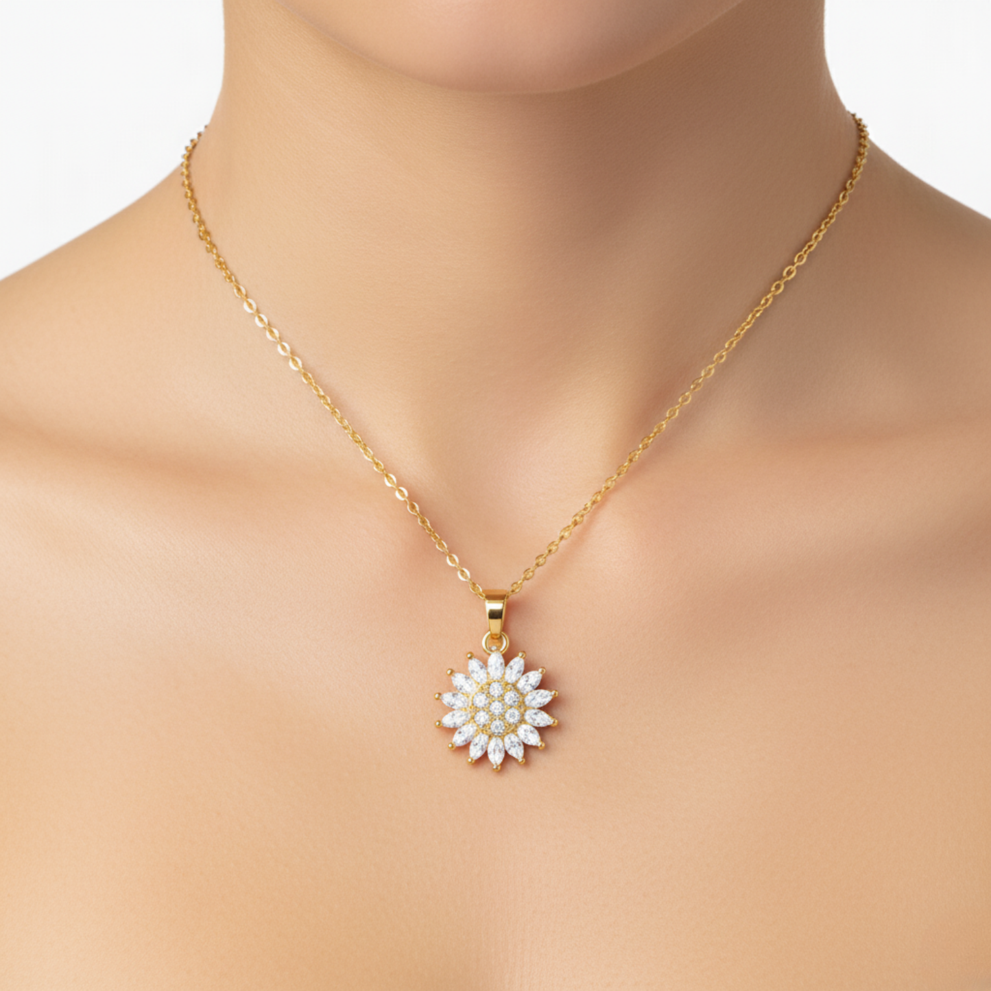 Draaibare Ketting "Zonnebloem"
