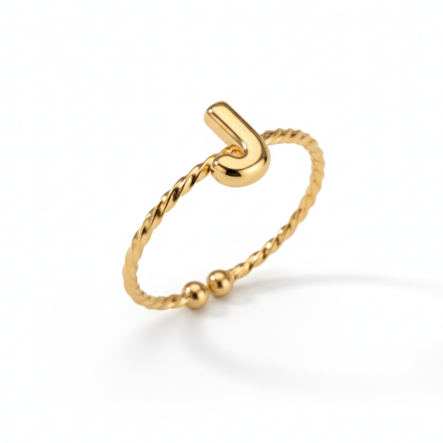 Verstelbare Initialenring "Minimalistisch"