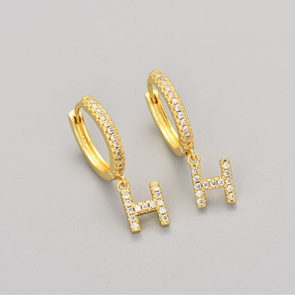 Oorbellen met initialen "Crystal"