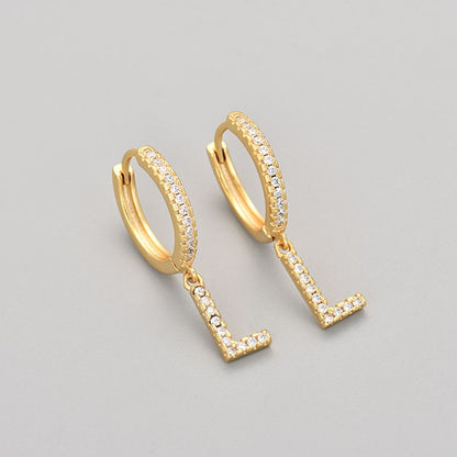 Oorbellen met initialen "Crystal"