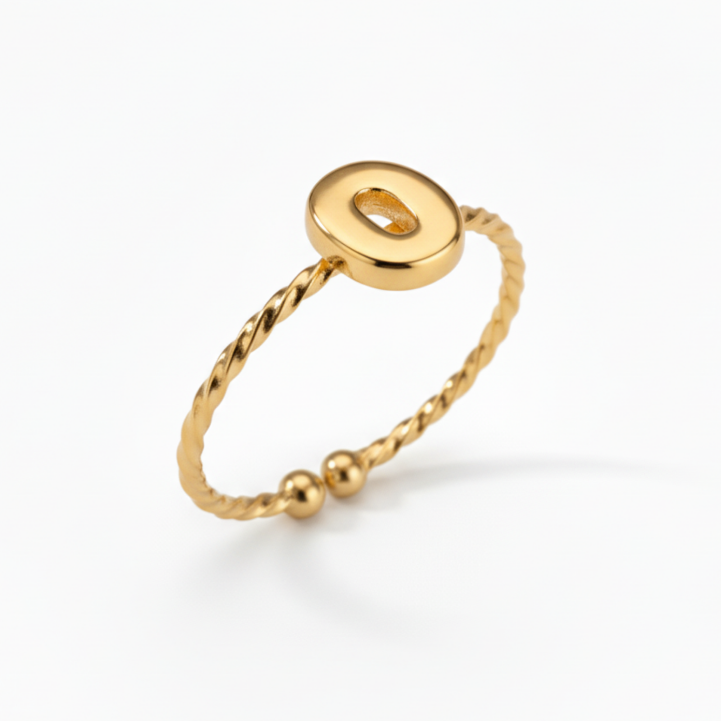 Verstelbare Initialenring "Minimalistisch"