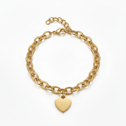 Initial Armband "Custom Hearts"