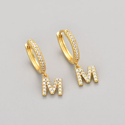 Oorbellen met initialen "Crystal"