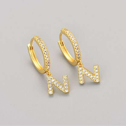 Oorbellen met initialen "Crystal"