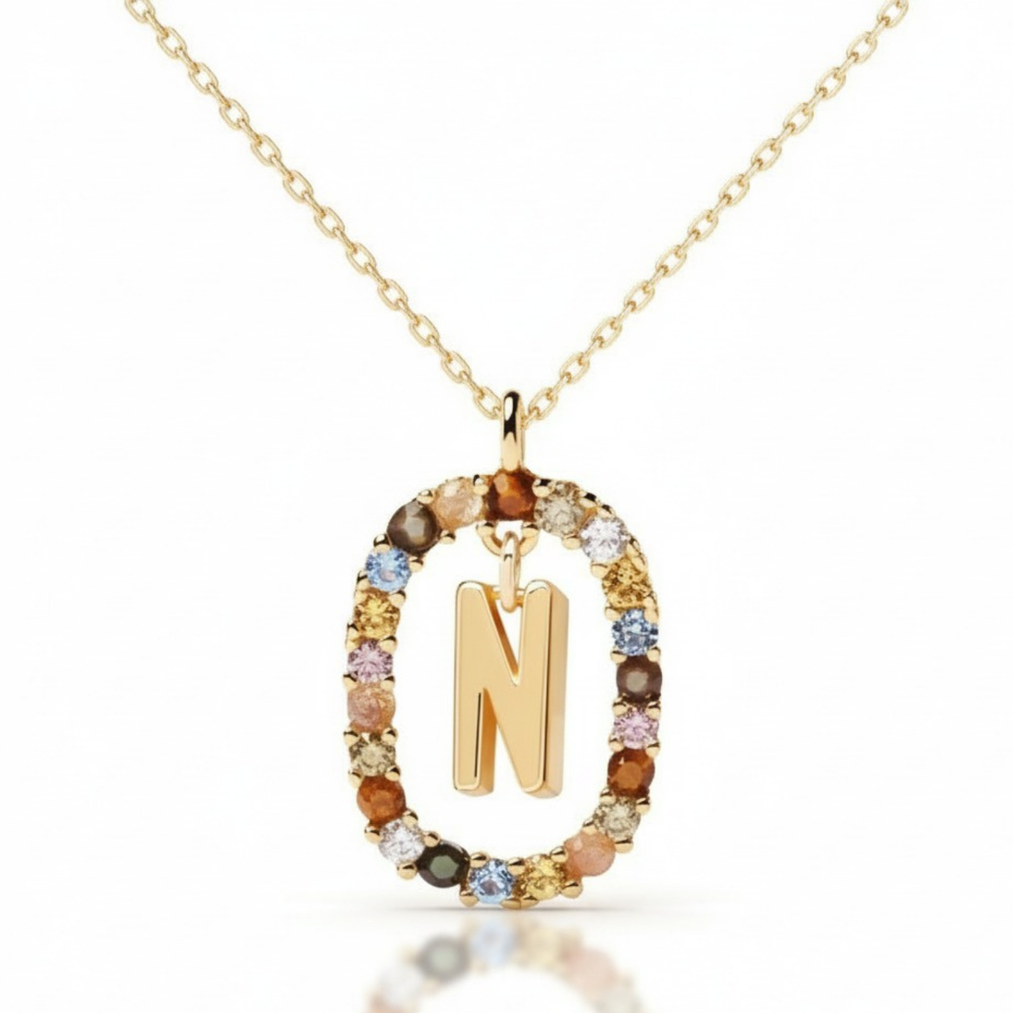 Initialen Ketting "Regenboog"