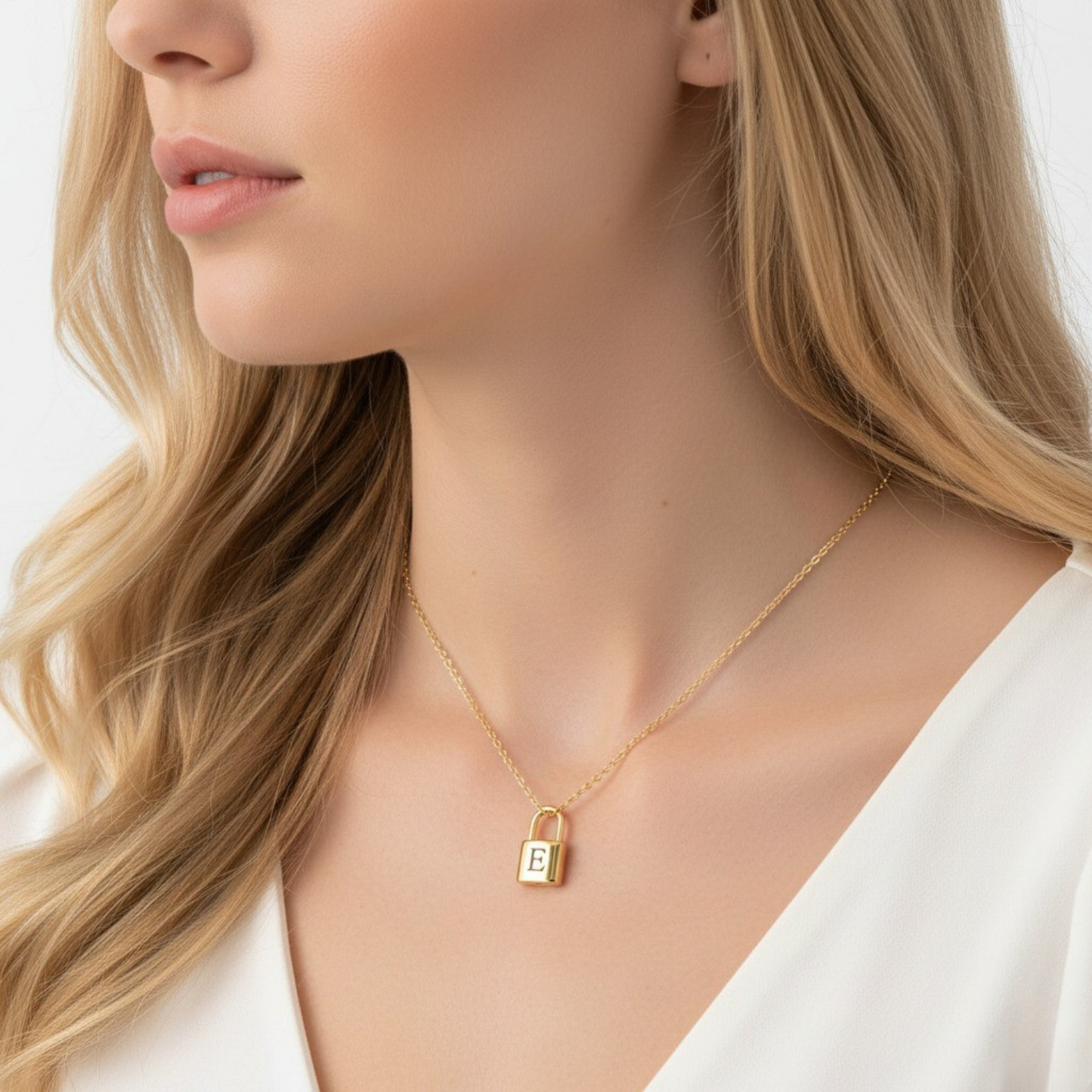 Initialen Ketting "Gouden Slot"