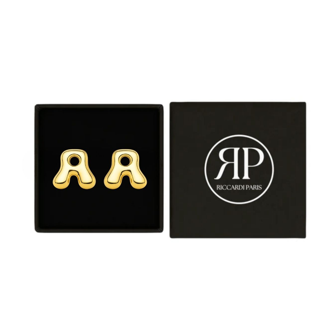 Oorbellen met initialen "Luxe Bubble"