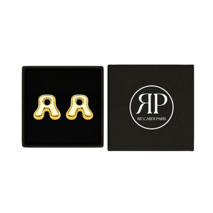 Oorbellen met initialen "Luxe Bubble"