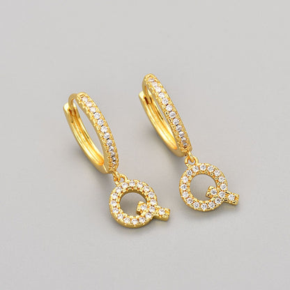 Oorbellen met initialen "Crystal"