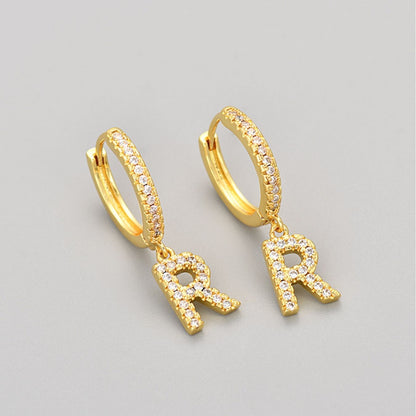 Oorbellen met initialen "Crystal"