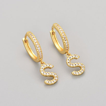 Oorbellen met initialen "Crystal"
