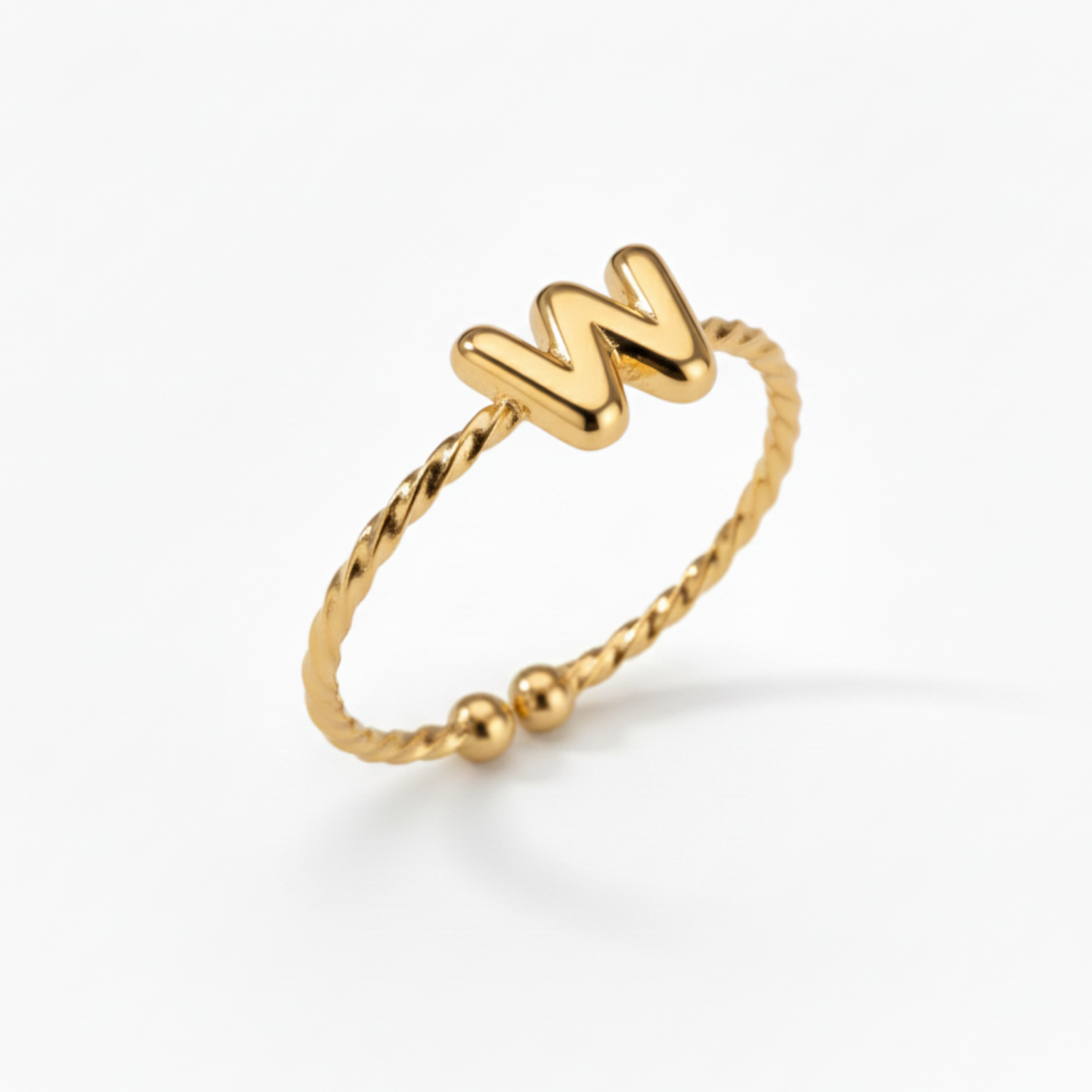 Verstelbare Initialenring "Minimalistisch"