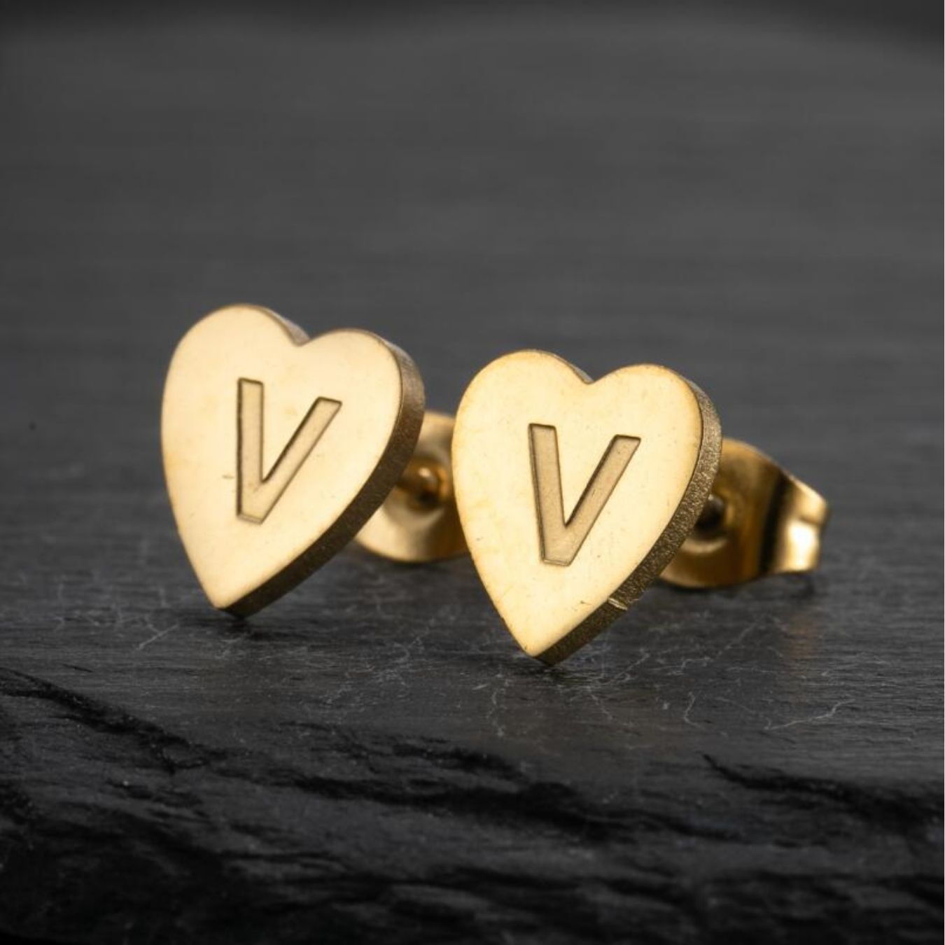 Oorbellen met initialen "Chic Heart"