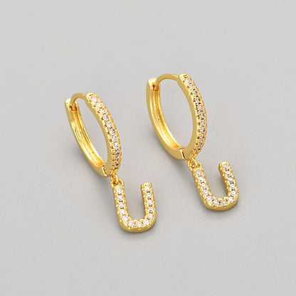 Oorbellen met initialen "Crystal"