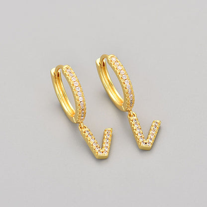 Oorbellen met initialen "Crystal"