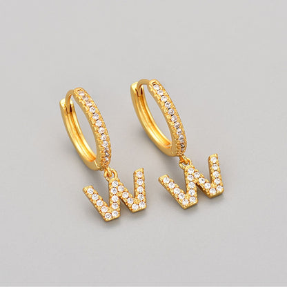 Oorbellen met initialen "Crystal"