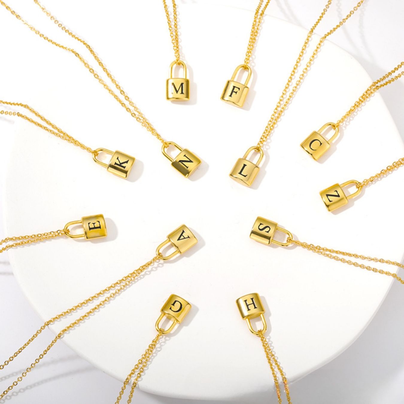 Initialen Ketting "Gouden Slot"