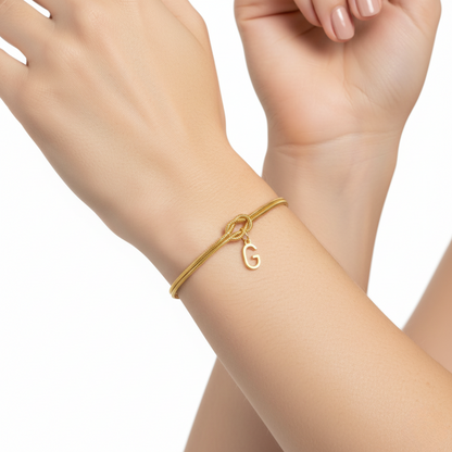Initialen Armband "Knoop"