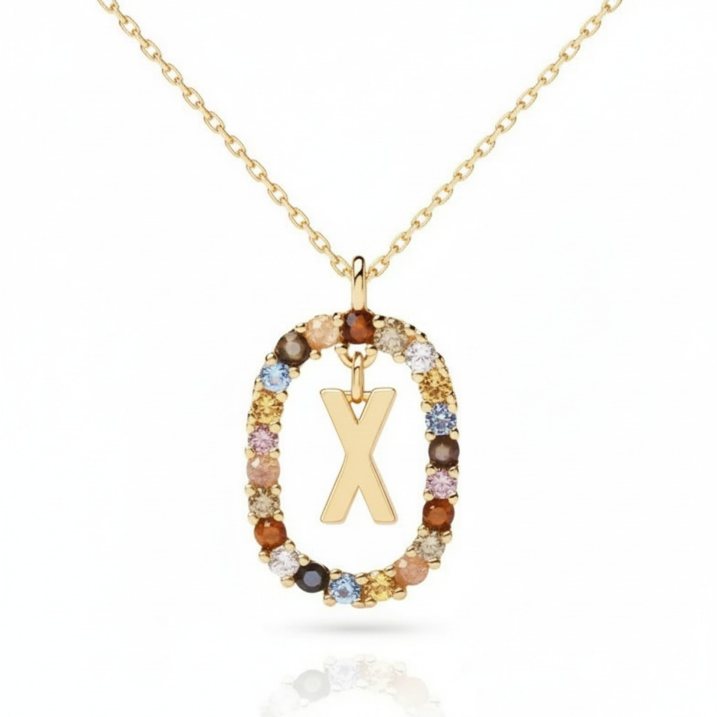 Initialen Ketting "Regenboog"