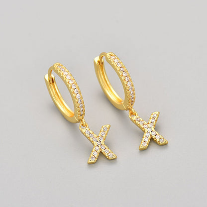 Oorbellen met initialen "Crystal"