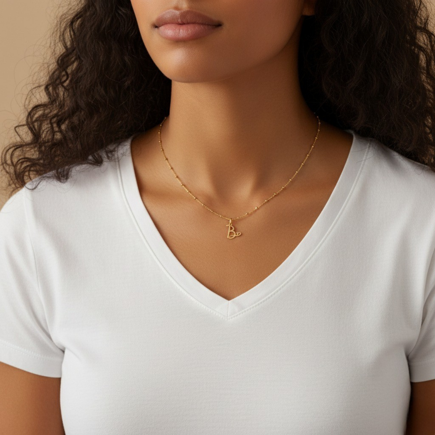 Initialen Ketting "Hart Liefde"