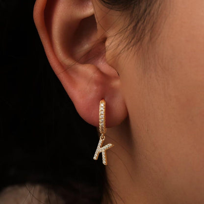 Oorbellen met initialen "Crystal"