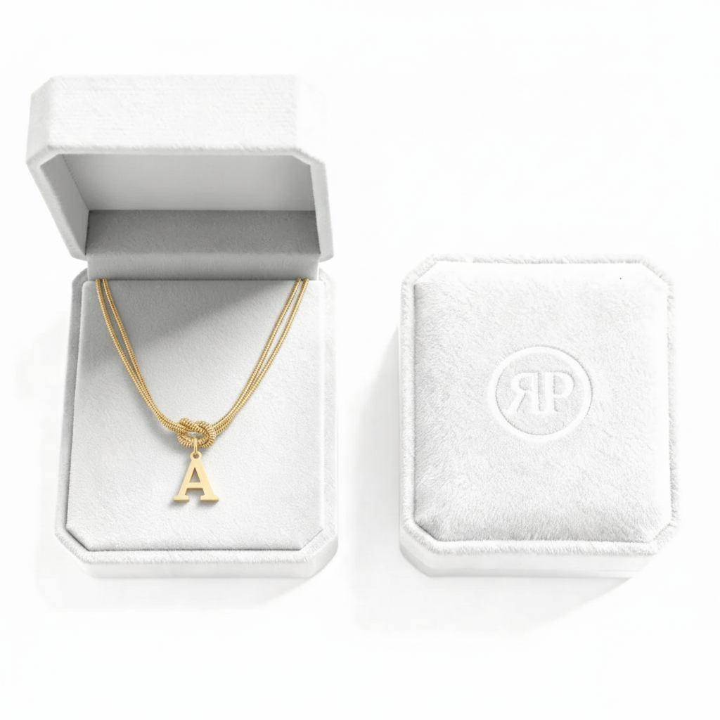 Initialen Ketting "Alfabet Knoop"