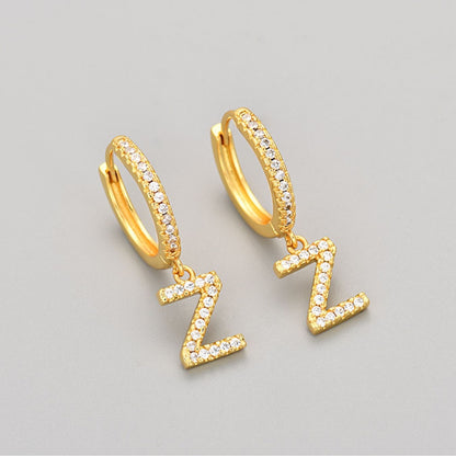 Oorbellen met initialen "Crystal"