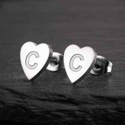 Oorbellen met initialen "Chic Heart"