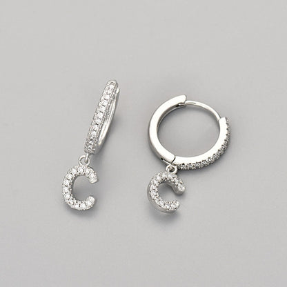 Oorbellen met initialen "Crystal"