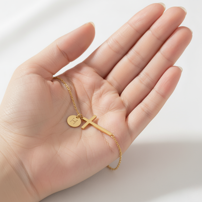 Armband met initialen "Kruis"