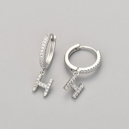 Oorbellen met initialen "Crystal"