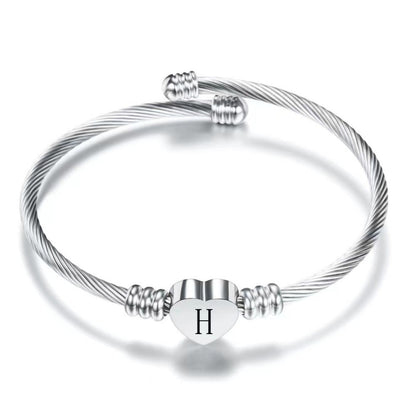 Initialen Armband "Hart"