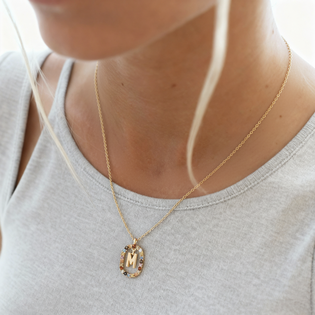 Initialen Ketting "Regenboog"