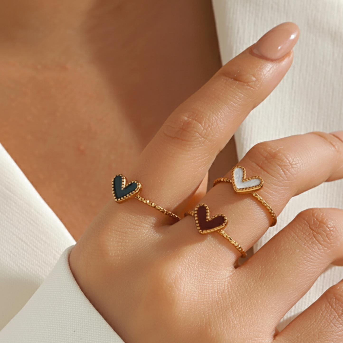 Verstelbare ring "Luna Hart"