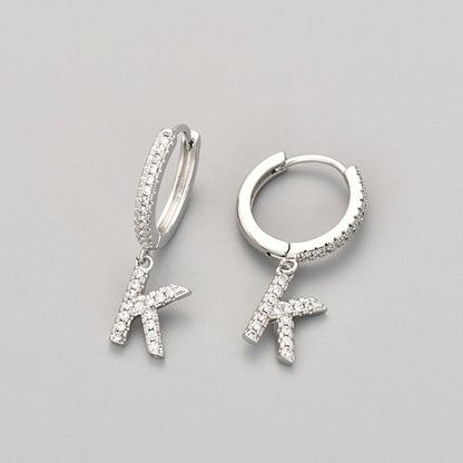 Oorbellen met initialen "Crystal"