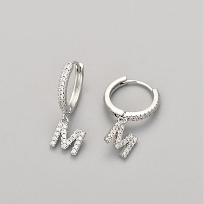 Oorbellen met initialen "Crystal"