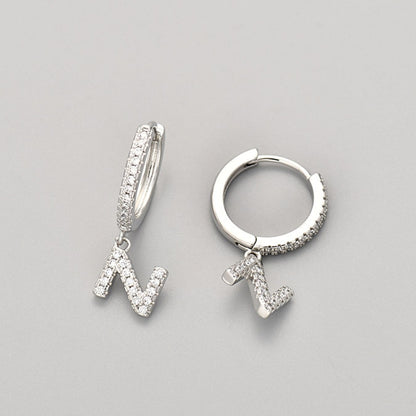 Oorbellen met initialen "Crystal"