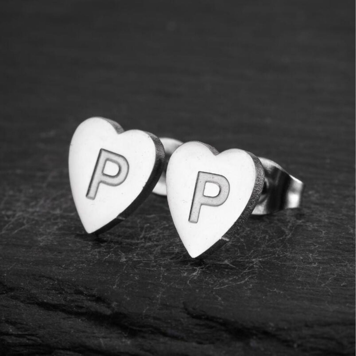 Oorbellen met initialen "Chic Heart"