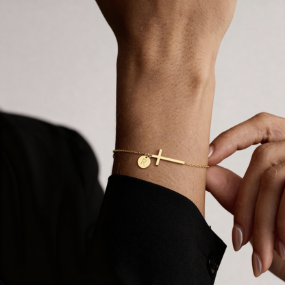 Armband met initialen "Kruis"