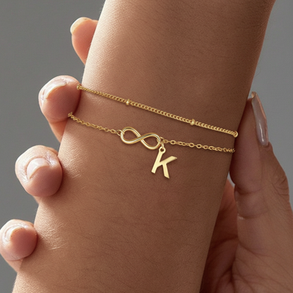 Armband met initialen "Eeuwige Band"