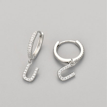 Oorbellen met initialen "Crystal"