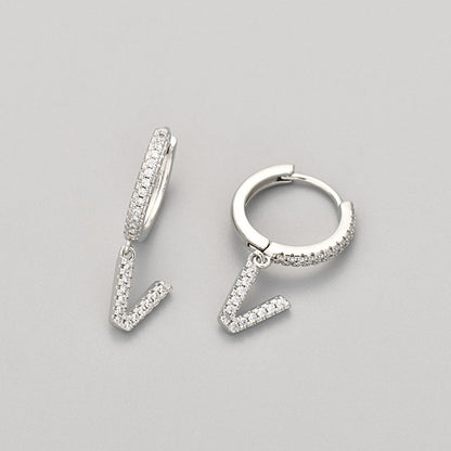 Oorbellen met initialen "Crystal"