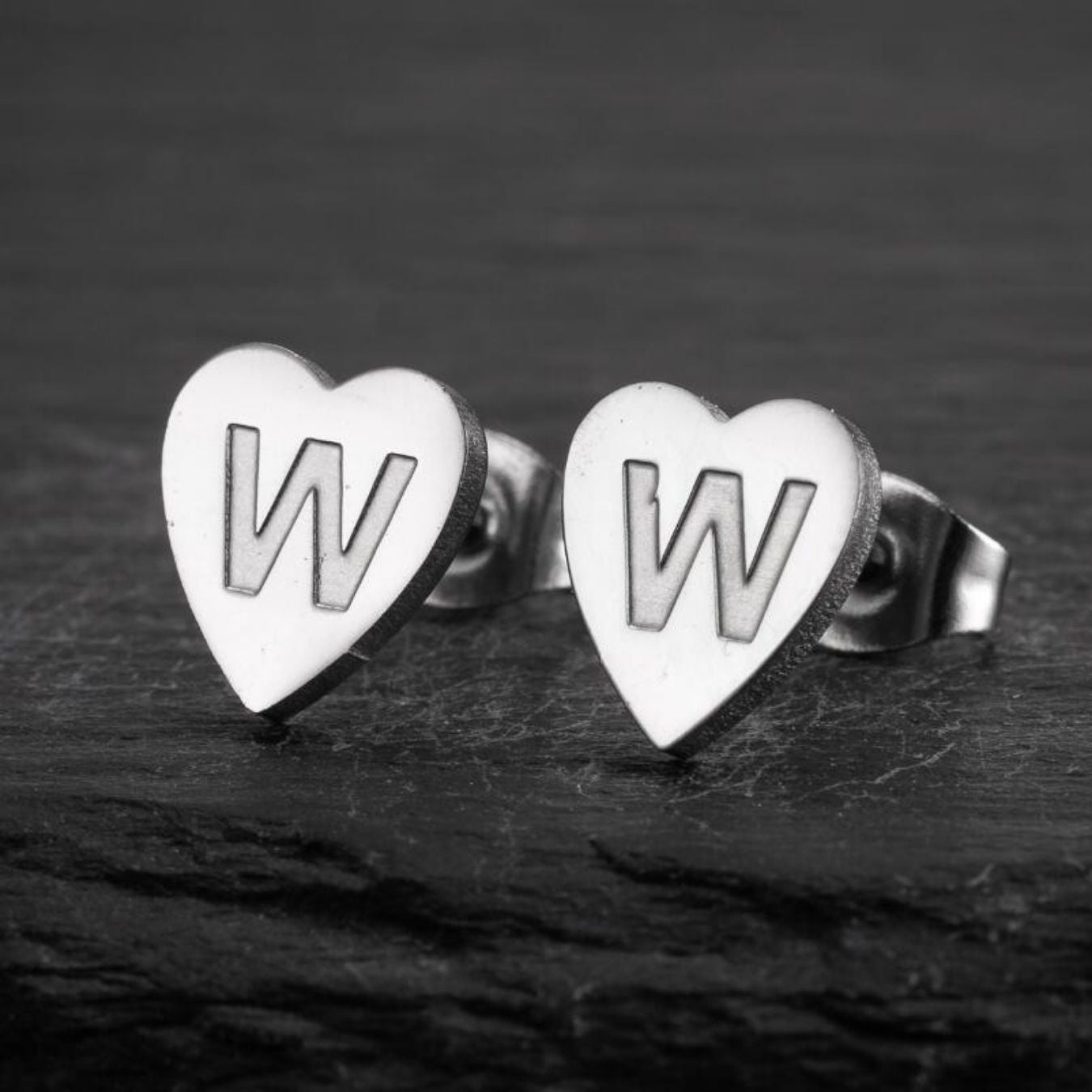 Oorbellen met initialen "Chic Heart"