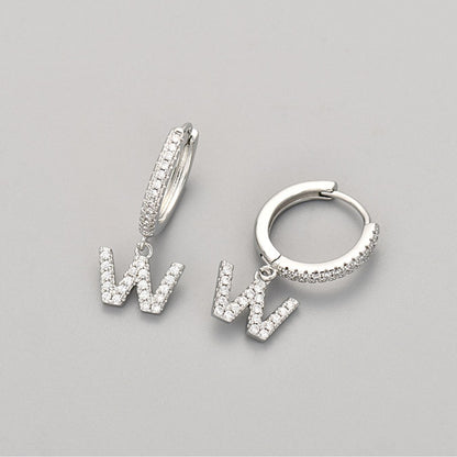 Oorbellen met initialen "Crystal"