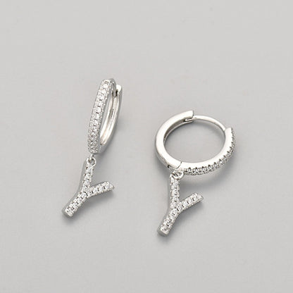 Oorbellen met initialen "Crystal"